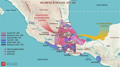 1098年のメキシコにおける「マヤ文明の終焉」と「アステカ帝国の台頭」: 